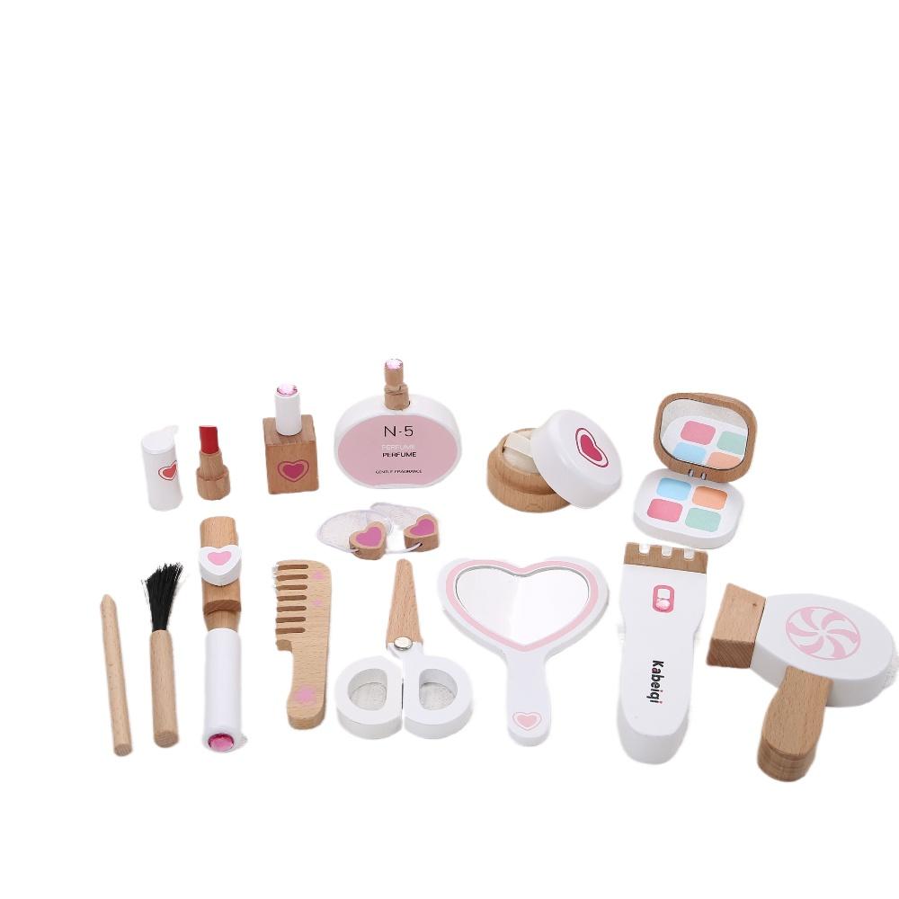 Children s Makeup Bag, Toy Play, Wooden Princess Simulation Makeup Tool, Little Girl Gift