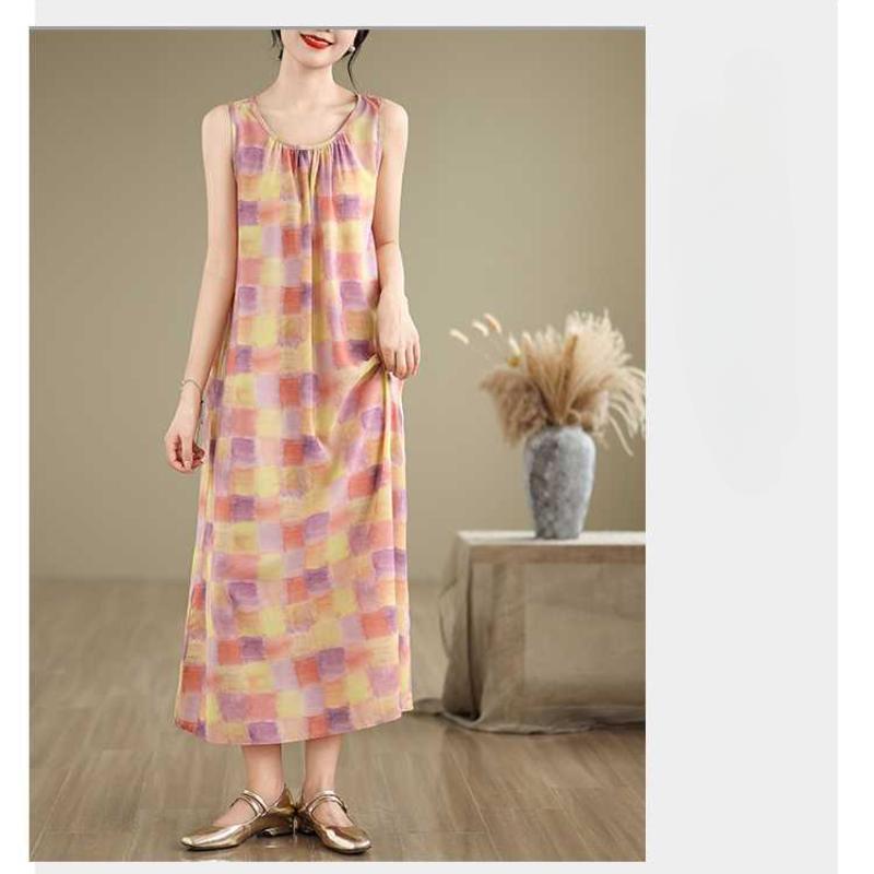 Summer Sleeveless Dress Long Dress