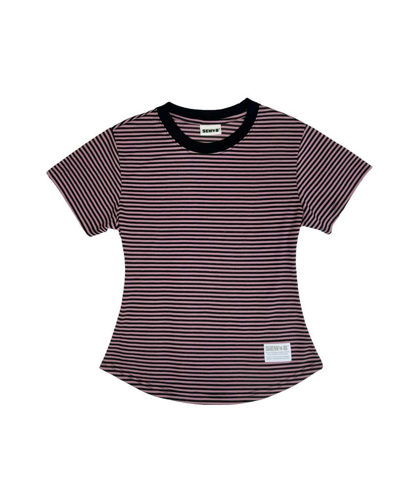 Ssobi Baby Stp Semi-Crop Short Sleeve T-Shirt [Pink]