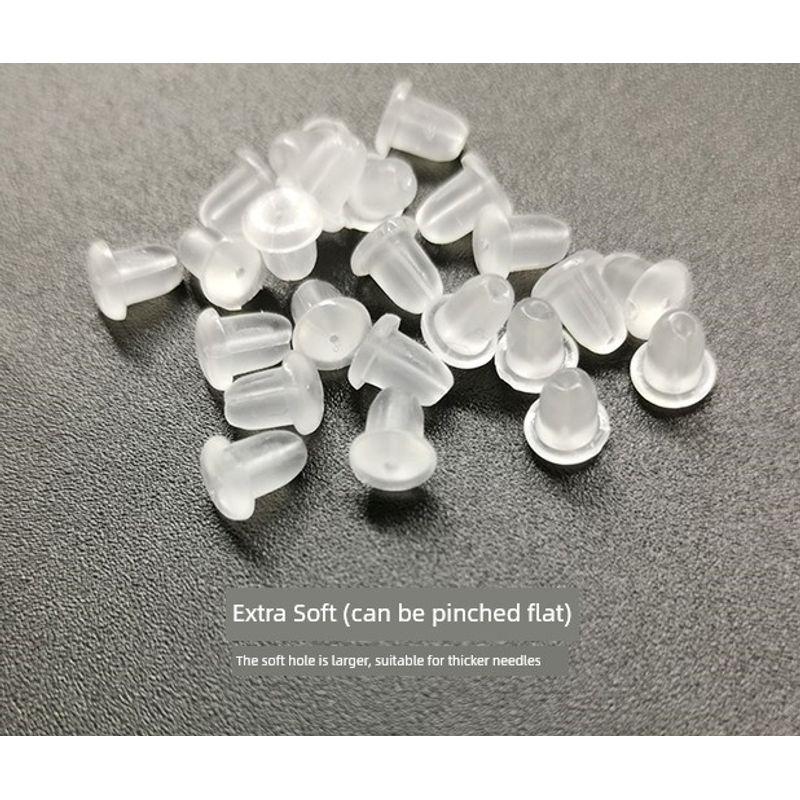

Transparent Silicone Plastic Back Plug Anti-Drop Earplug Silicone Ear Plug, 12(6 pairs)