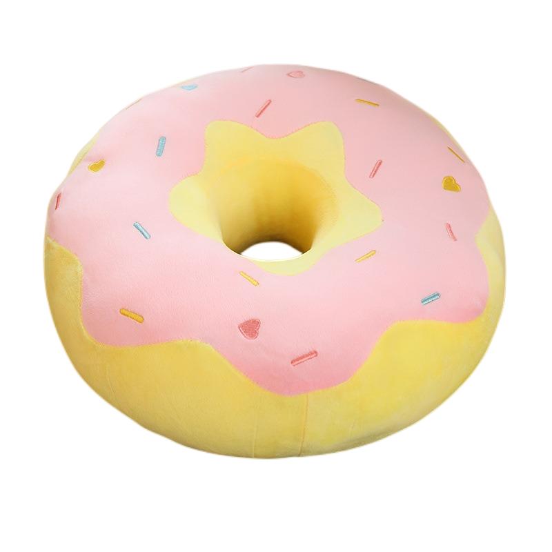Cute Donut Plush Toy Soft Pillow Seat Back Cushion Home Decor Gift Comfortable