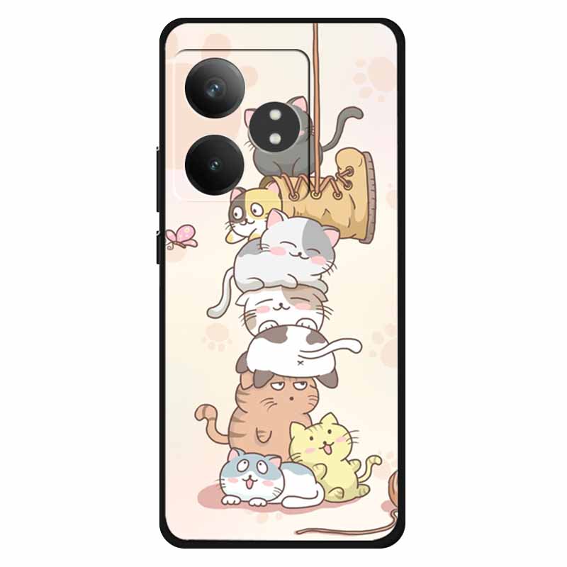 Funda For Realme GT 6T / GT 6 Cases Silicone Planet Painted TPU Soft Phone Back Cover For RMX3853 Protective Coque RMX3851  GT 6