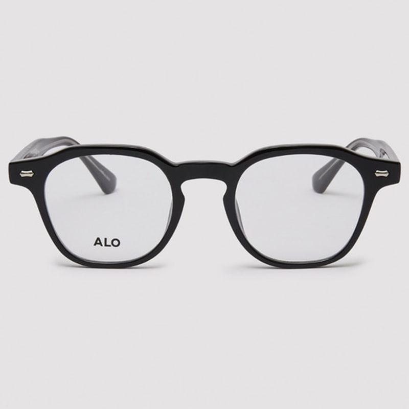 

aloeyewear [Essential] AL5507 0909G French Square Black Glasses Frame with Blue Light Blocking Lenses Demo lens (basic inclusion)