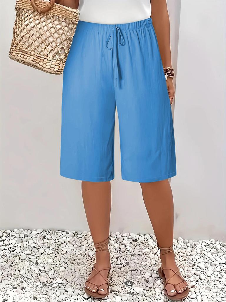 European & American Women's Mid-Length Solid Color Casual Fashion Pants