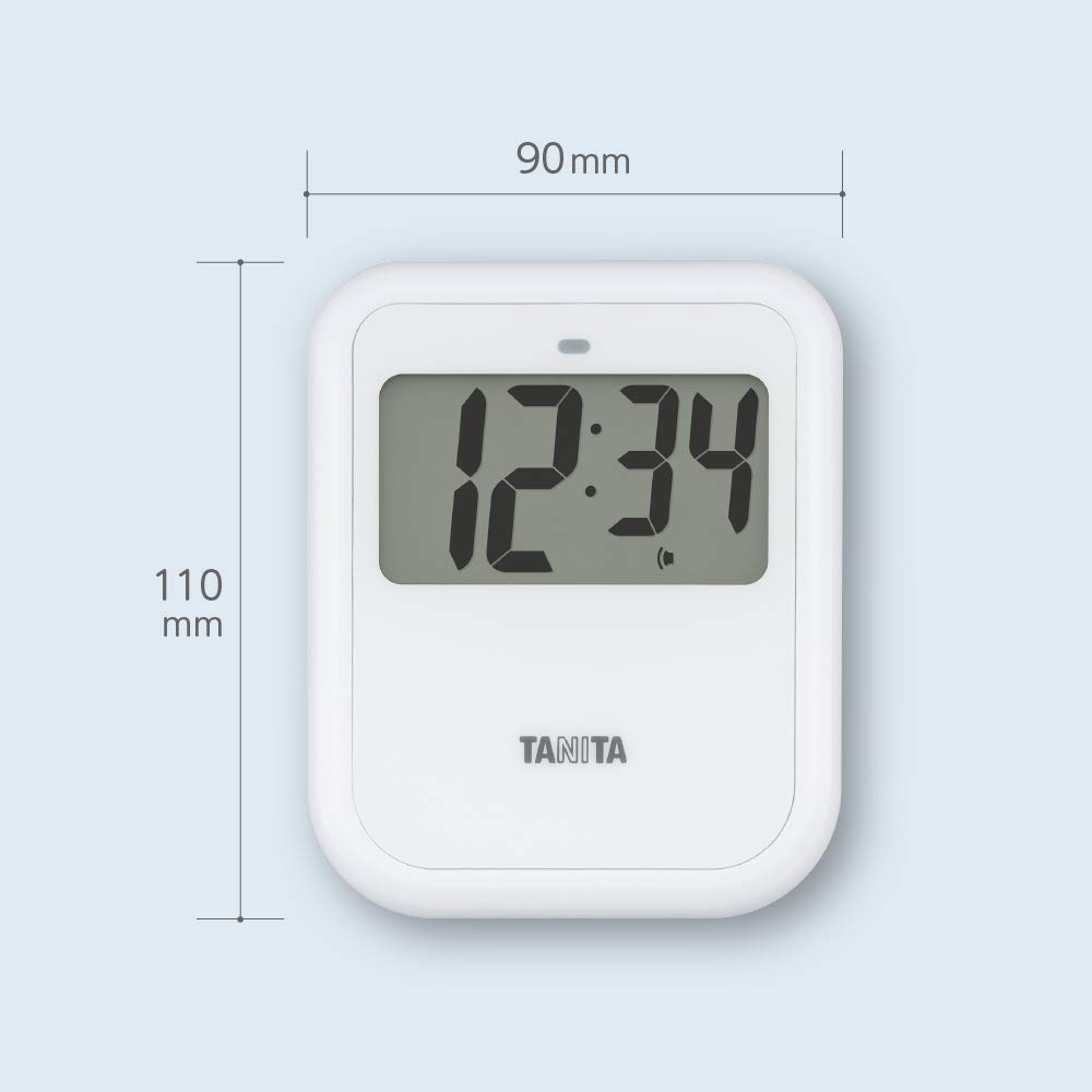 Tanita Large 100 Hand TD421WH Non-Contact Timer, Screen, Seconds, Hygienic, Wash, White,