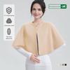 Women Shawl Solid Color Button Closure Autumn Winter Windproof Shawl Hemming Protection Loose Fit Soft Shawl Wrap
