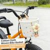 Cesto Manubrio Anteriore per Biciclette Bambini e Bambine Cesto in Corda Morbida Intrecciata Cesto Triciclo per Scuola, Esterno, Ciclismo