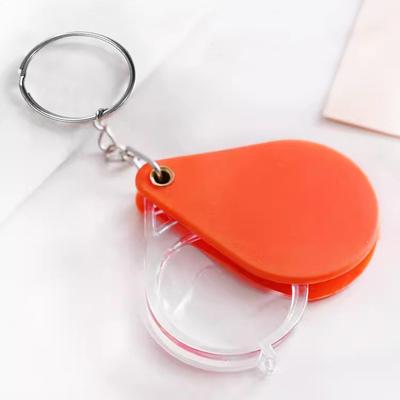 Tragbare Mini-Klapplupe mit Schlüsselanhänger, HD-Multiplikator zum Lesen für ältere Menschen, kleiner Vergrößerungsspiegel für ältere Menschen