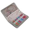Circular Knitting Needle Set 3 To 8mm Interchangeable Assorted Colors Circular Needle Set with Storage Bag for Craft