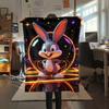1PC Bugs Bunny Print Flannel Blanket, High quality Comfortable for All Seasons, Home Decor, Warmth and Comfort, Perfect for Christmas Gifts