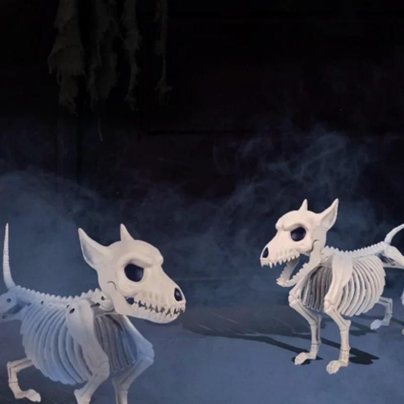 Halloween Creative Home Ornament Animal Skeleton Decoration Little Wolf Skeleton Indoor Outdoor Garden Halloween Decoration