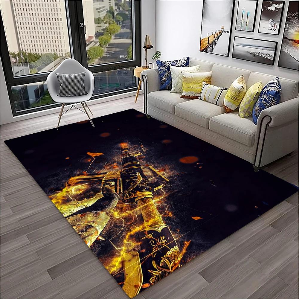 Gun Knife USP,AK,M4,AWP,Rifle Pistol Cartridge Carpet Rug for Home Living Room Bedroom Sofa Doormat Decor,kid Non-slip Floor Mat