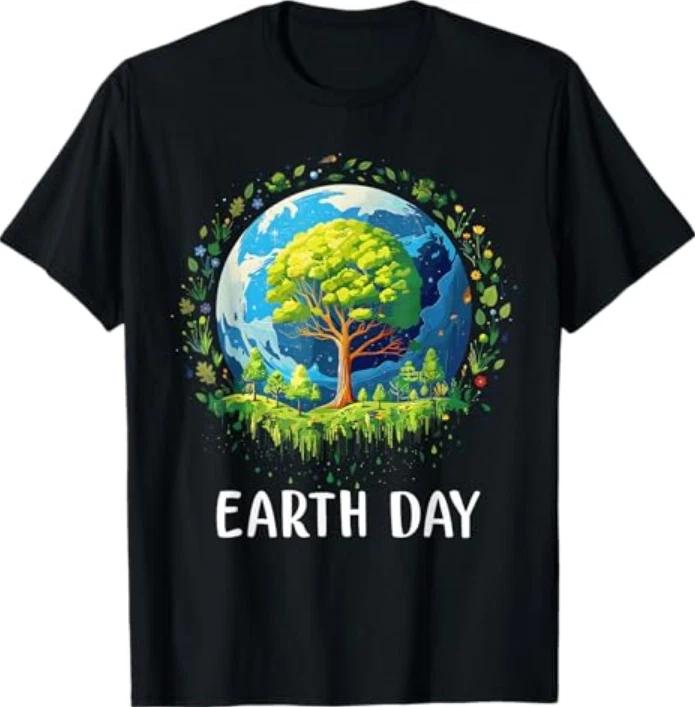 Happy Earth Day 2026 Cute Earth Planet Tshirt S