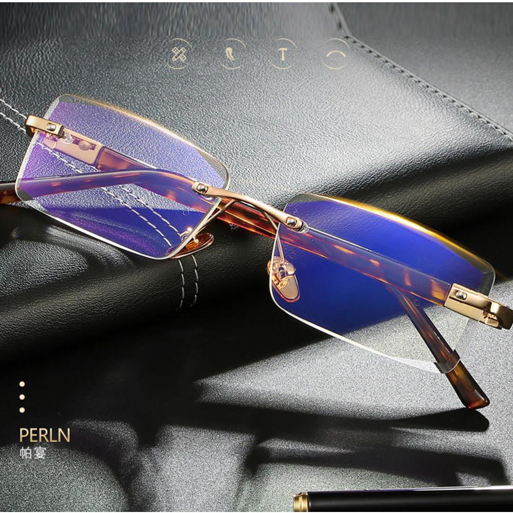 Limited Luxury Diamond Cut Multifocal Reading Glasses Rimless Progressive +0 75 to +4 Special Model