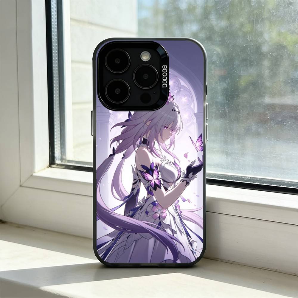 

Чехол для телефона Honkai Castorice S-Star Rail Для iPhone 17,16,15,14,13,12,11 Plus,Pro Max,XS,Красочный Серебристый Чехол для телефона Funda Cover iPhone17air