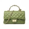 Leather rhombus chain bag women's handbag high-end new versatile single shoulder messenger small square bag