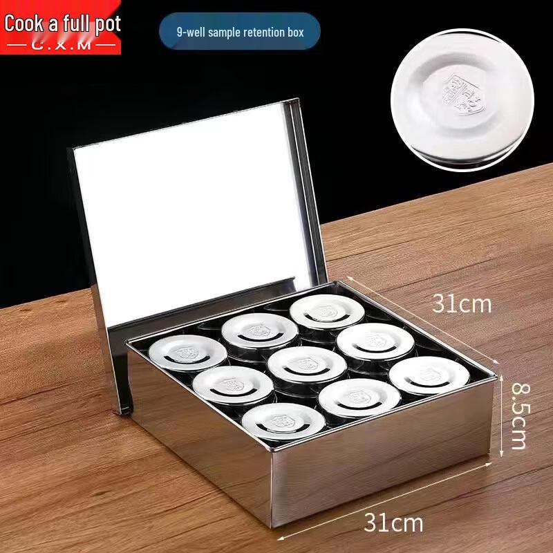 

Chui Xiaoman 304 SS Round 9-Compartment Food Sample Box