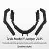 For Tesla Model Y Juniper 2025 Nappa Leather Front and rear Under seat corner protectors vehicle  Car Interior Accessories