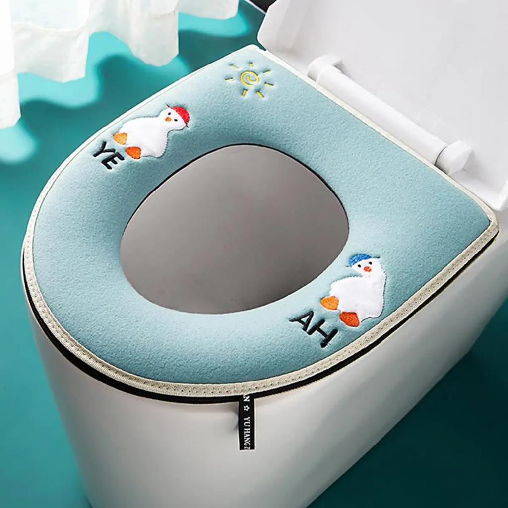 1PC Toilet Seat Cushion, Household Plush Toilet Cushion, Toilet Cover, All Season Universal Plush Toilet Seat Ring Cushion
