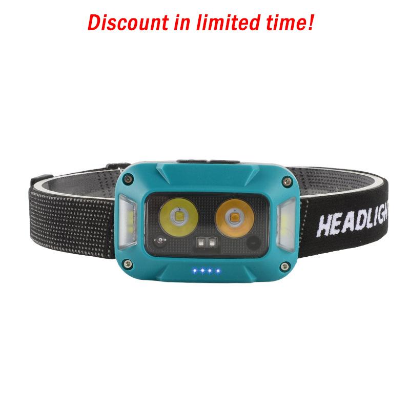 Far LED Ultra Luminos Reîncărcabil USB Senzor Lampă de Cap 3 Surse de Iluminare Impermeabil Explorare în Aer Liber Camping Lanternă