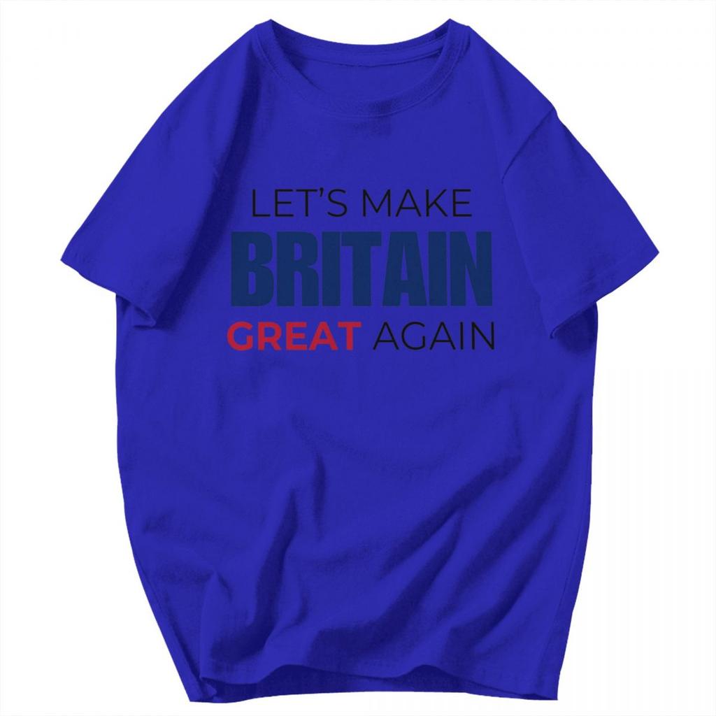 Men T Shirt Lets Make Britain GREAT Again UK Awesome Idea Y2K Graphic Short Sleeve Unisex Clothing T Shirts