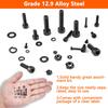 1760PCS Metric Screw Assortment Kit (M2/M3/M4/M5) - Grade 12.9 Alloy Steel Hex Socket Head Cap Bolts & Nuts, Black
