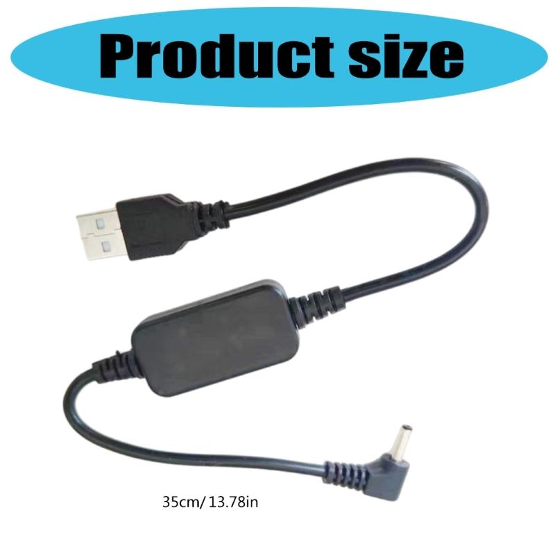 12V USB To DC3.5x1.35mm Elbow Power Cable For Desk Lamp Mini Fan Routers 35cm Length