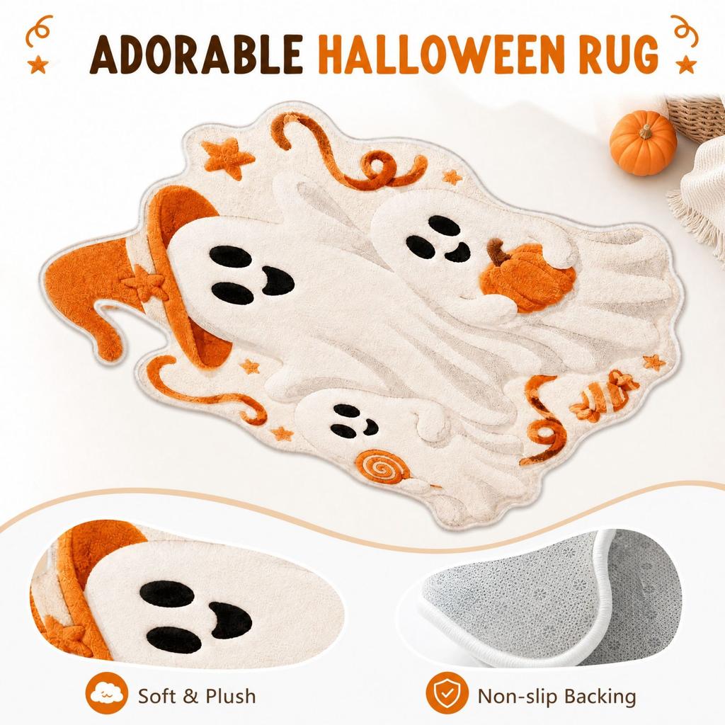Halloween Novelty Doormat for Front Door Entryway and Porch Decor