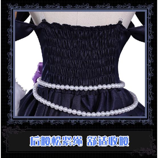 Anime Tiger×Dragon Aisaka Taiga Cosplay Black Evening Dress Princess Skirt Plush Wrap Wig Woman Halloween Carnival Suit