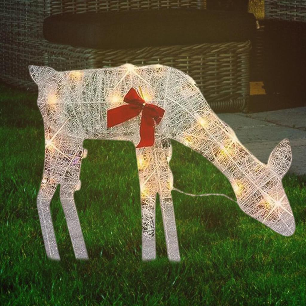 Lighted Deer Yard Decoration Waterproof Festive Decor Christmas Deer Decor for Family Friends Home Patio Garden Parties Holiday