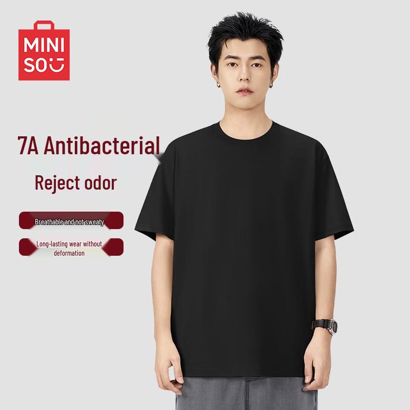 MINISO Men s Sorona 7A Anti-Bacterial Cool-Touch Round Neck T-Shirt L 1430₽