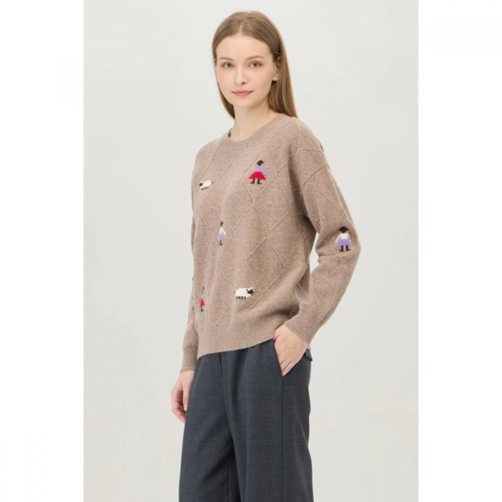 Benetton Argyle Intarsia Knit Bakp50561 NY (navy)/OS