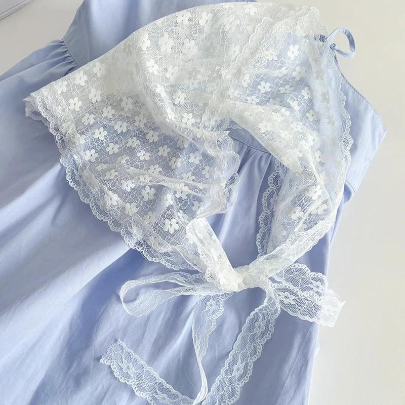 Retro Sweet Flower Triangle Hair Scarf Summer Women Girls Square Scarf Headband Korean French Pastoral Headdress Lace Headwear белый