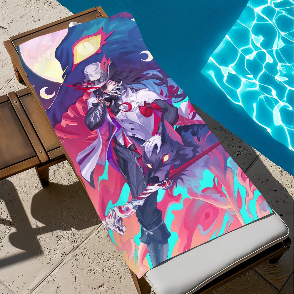 H-honkai Star Game RailAshveil Towel Beach Quick Dry Soft Pool Towels Gift for Travel Gym Shower Camping Sports
