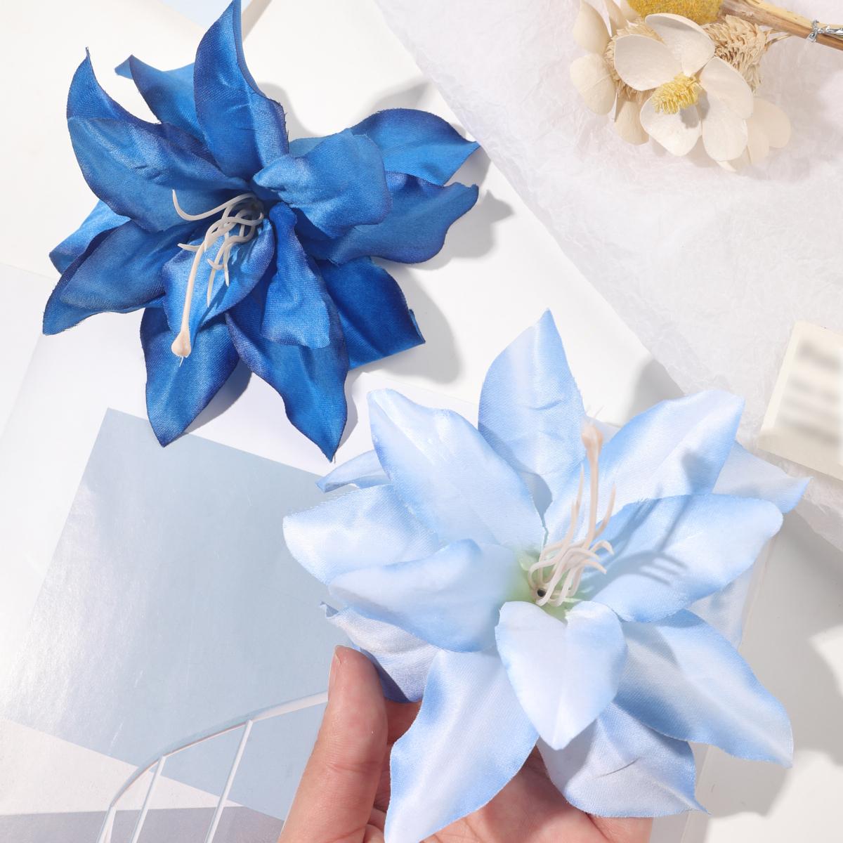 

2 Pcs Elegant Bohemian Flower Compact Hair Clipsbridal Flower Side Pins Hairpin Vacation Beach Hair Accessories For Women