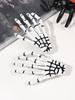 2Pcs Halloween Skeleton Hands Bone Hair Clips Claws Skull ,Gothic Punk Rock Hair Accessories for Women Girls Devil Party