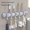 No-Drill Suction Cup Mop Holder – Wall-Mounted Storage Hook for Bathroom, Toilet, Balcony