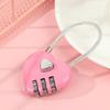 1pc HOT Outdoor Travel Suitcase Valentine's Day Code Dial Combination Security Tool Heart Shaped Lock 3 Digit Password Padlock