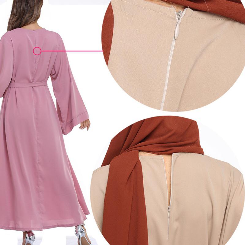 Autumn Lace-Up Skirt Plus Size Muslim Prayer Dress
