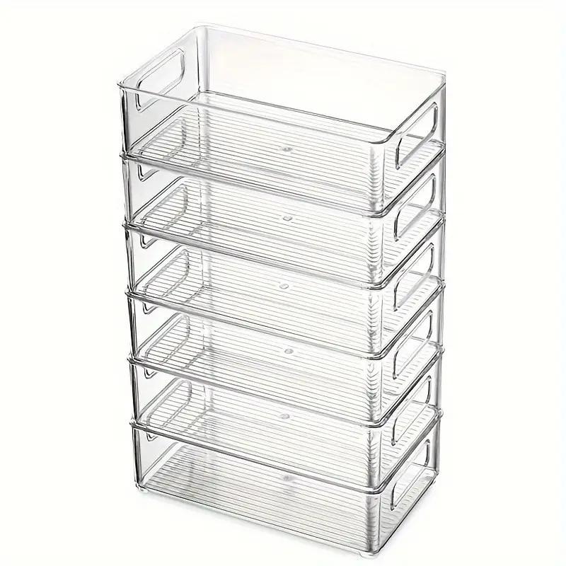 Transparent Refrigerator Organizers Durable Easy-to-Clean Multifunctional Food Storage Box for Fruits Vegetables Meats, Etc