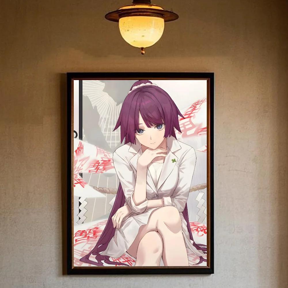 Anime Bakemonogatari Senjougahara Hitagi Poster HD Art Sticky Wall Waterproof Home Living Room Bedroom Bar Aesthetic Decoration