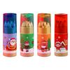 Christmas Colored Pencils 12 Bright Colors Portable Coloring Pencil for Boys Girls Kids Students Christmas Birthday Gift