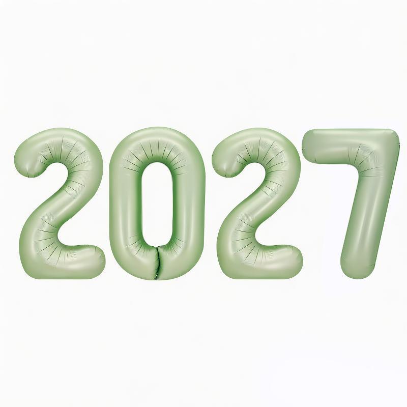 32 Inch 2027 Happy New Year Foil Balloons Christmas New Year Party Decoration Festival Party Supplies Photo Props Home Decor