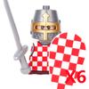 MOC Medieval Knight Castle Figures Building Blocks Weapon Wolf Swordsmen Guard Bow Arrow Shield Flags Warhorse Toys Gifts S002
