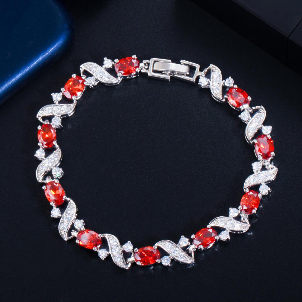 Wedding Dress K Gold Plated Zircon Bracelet Women'S Sweet Birthday Gift Jewelry