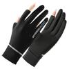 Sunscreen Gloves for Women's UV Anti Icing Silk Full Finger Touch Screen Gloves Thin Driving and Cycling Fishing Finger Leaking Gloves