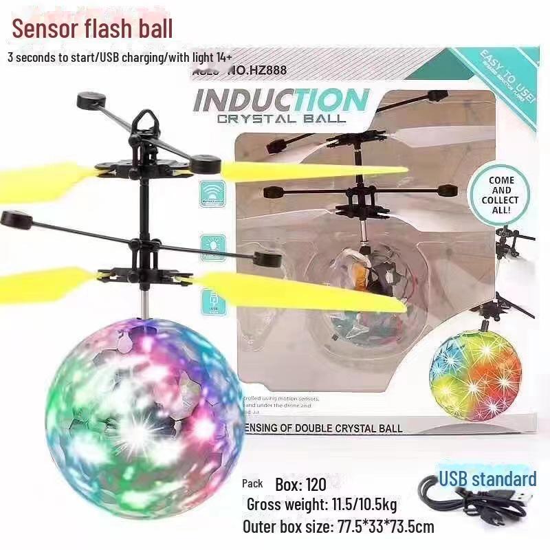 Rechargeable Remote-Control Helicopter: Two-Way, Crash-Resistant, with LED Lights