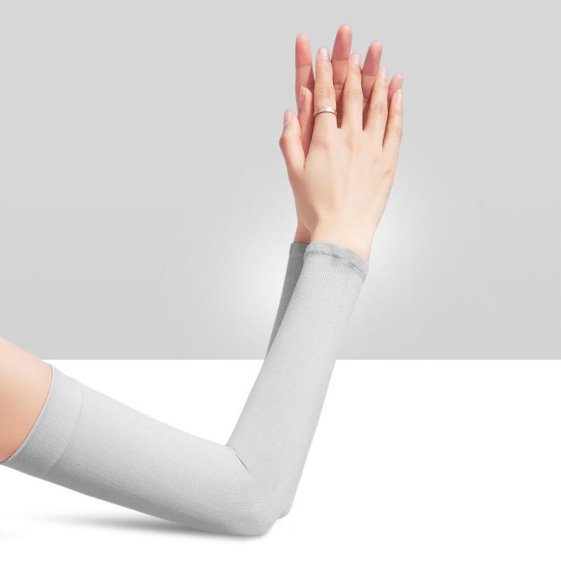 Manicotti in Seta Ghiaccio con Protezione UV per Donna e Uomo - Protezioni per Braccia per Ciclismo Estivo e Sport all'Aria Aperta