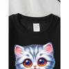 European sizes Girls' Crewneck Sweatshirt Cute Kitten Sand Castle Seashells Beach, Soft Comfy Sportswear for Children & Teens