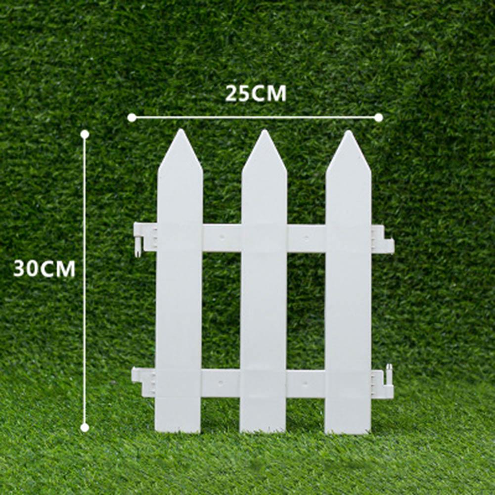 Multi Size Garden Fence Edging Border Lawn White Decorative Picket Pet Fences Yard Panels Path Edgings Farm Garden Decors